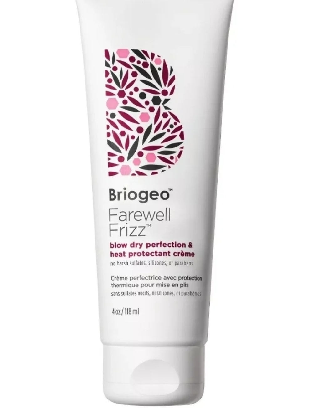 Briogeo Farewell Frizz Heat Protectant Crème — White & Pink Accents